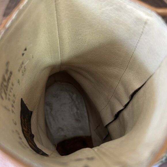 Tony Lama Vintage Gold Label Ankle Side Zip Western Cowboy Boots Mens 9 EE - Picture 10 of 12